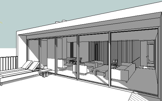 vy från takterrass mot vardagsrum vy från takterrass mot vardagsrum